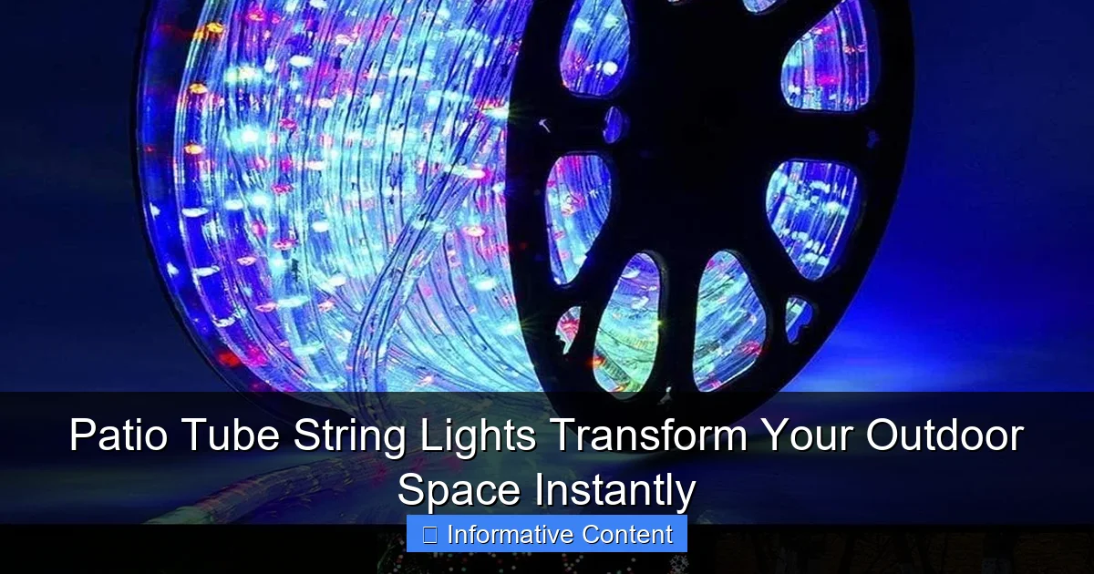 Patio Tube String Lights Transform Your Outdoor Space Instantly