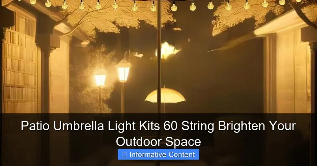 Patio Umbrella Light Kits 60 String Brighten Your Outdoor Space