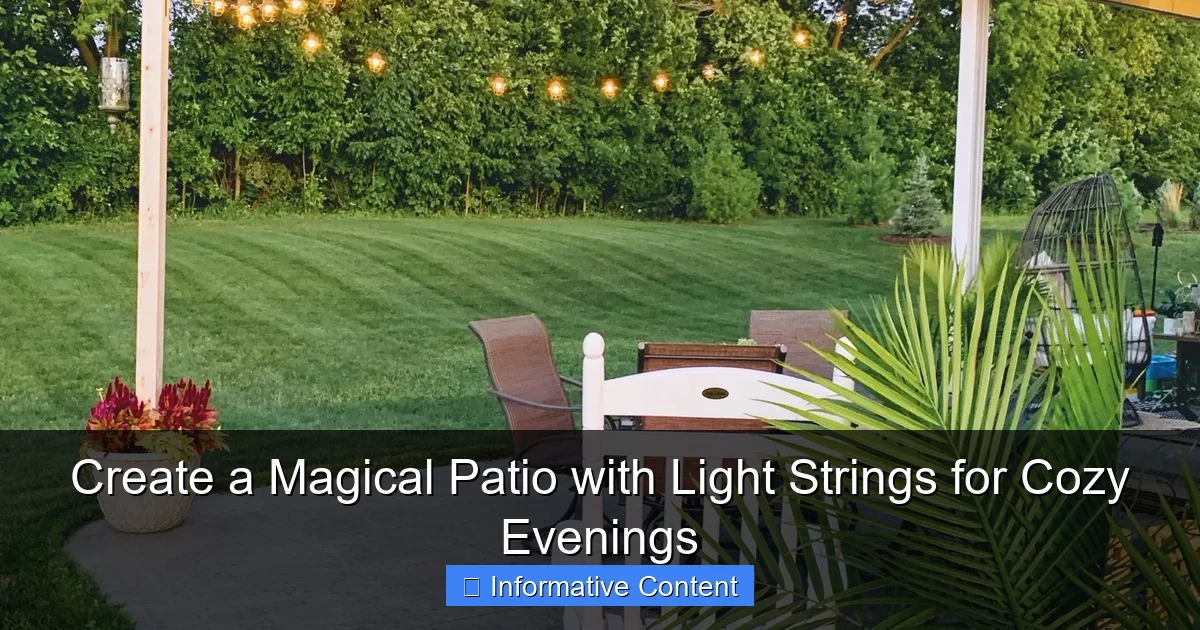 Create a Magical Patio with Light Strings for Cozy Evenings