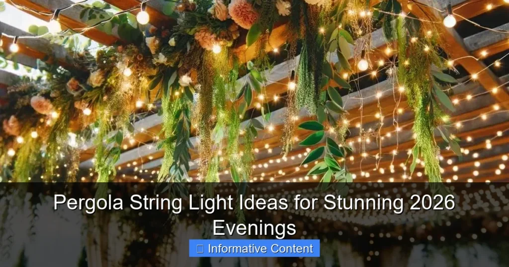 Pergola String Light Ideas for Stunning 2026 Evenings