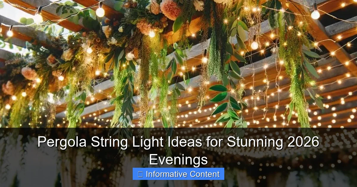 Pergola String Light Ideas for Stunning 2026 Evenings
