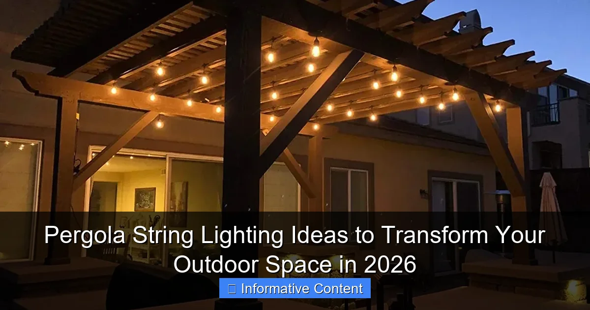 Pergola String Lighting Ideas to Transform Your Outdoor Space in 2026