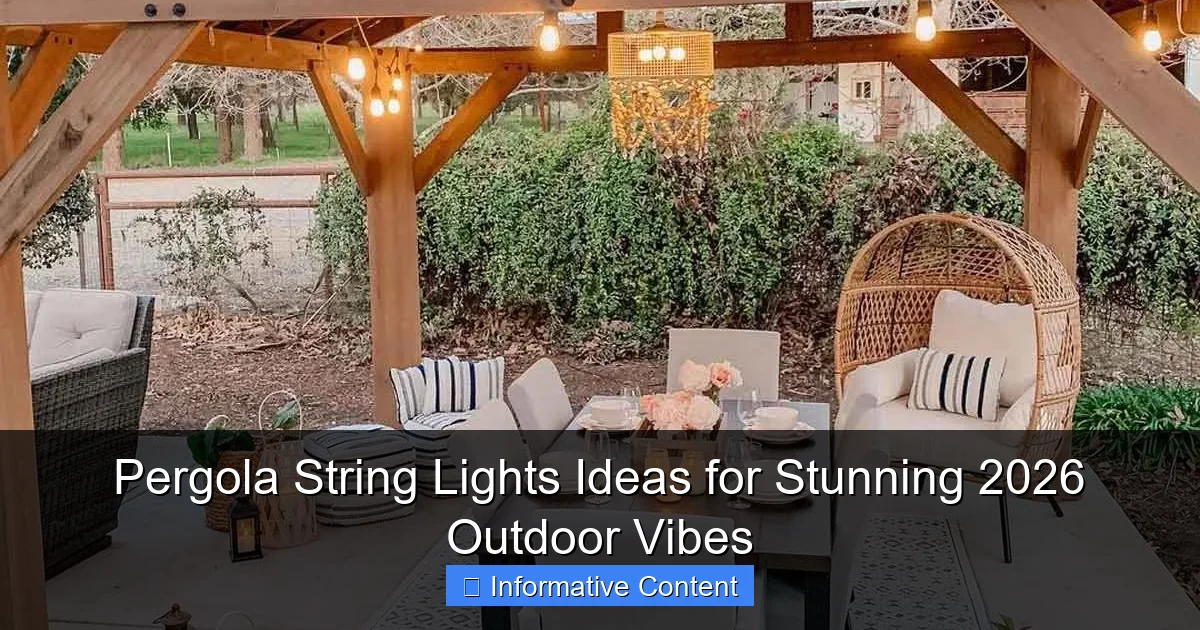 Pergola String Lights Ideas for Stunning 2026 Outdoor Vibes