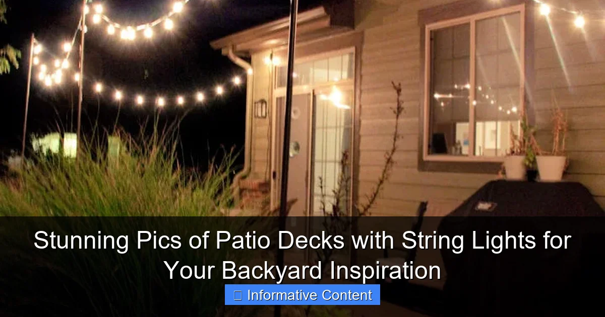Stunning Pics of Patio Decks with String Lights for Your Backyard Inspiration