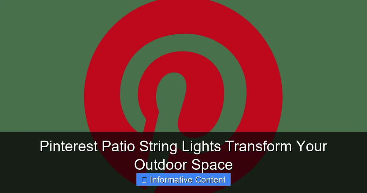 Pinterest Patio String Lights Transform Your Outdoor Space