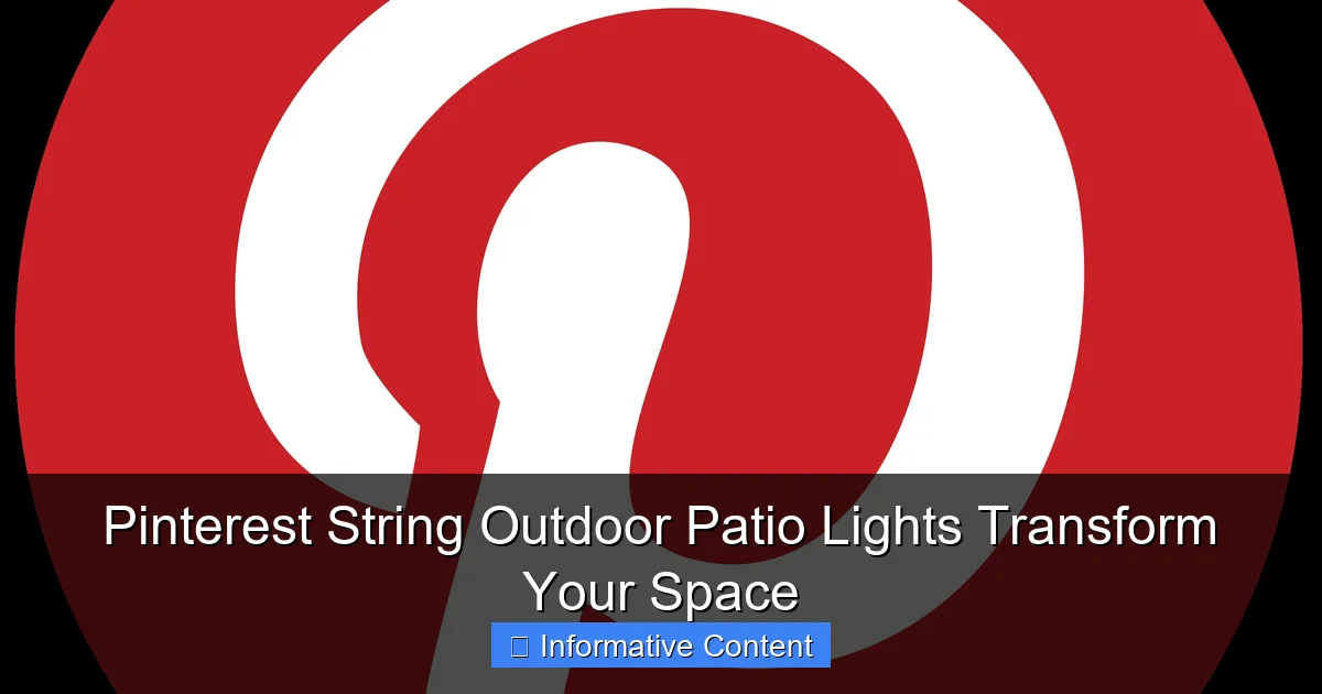 Pinterest String Outdoor Patio Lights Transform Your Space