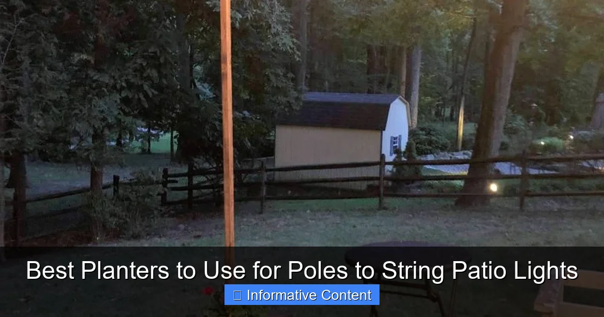 Best Planters to Use for Poles to String Patio Lights