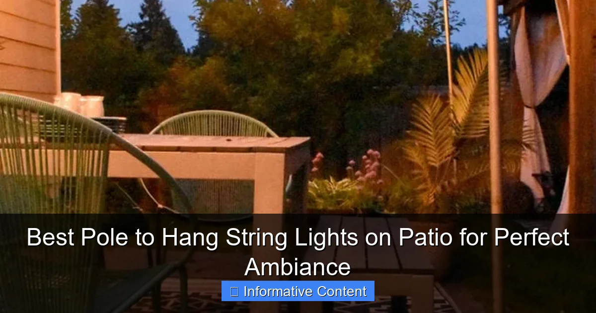 Best Pole to Hang String Lights on Patio for Perfect Ambiance