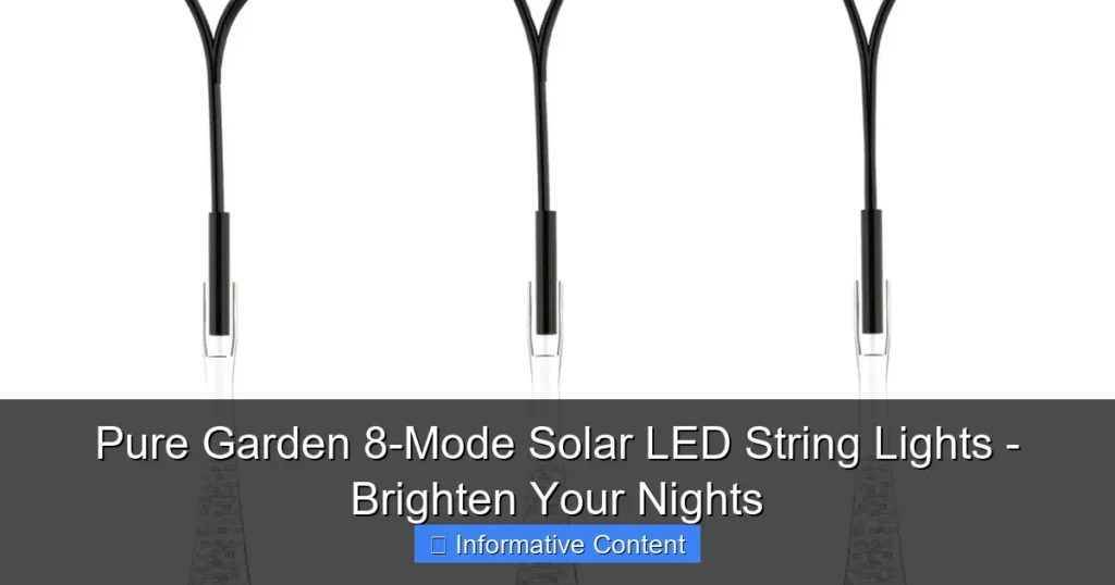 Pure Garden 8-Mode Solar LED String Lights - Brighten Your Nights