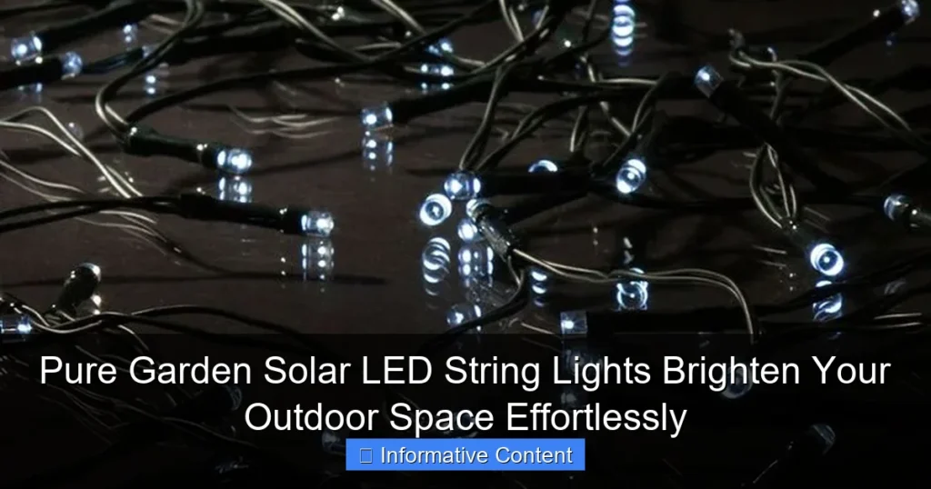 Pure Garden Solar LED String Lights Brighten Your Outdoor Space Effortlessly