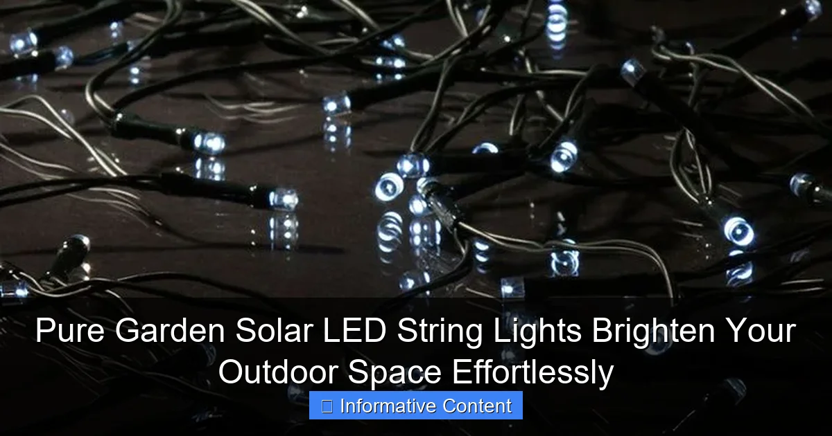 Pure Garden Solar LED String Lights Brighten Your Outdoor Space Effortlessly