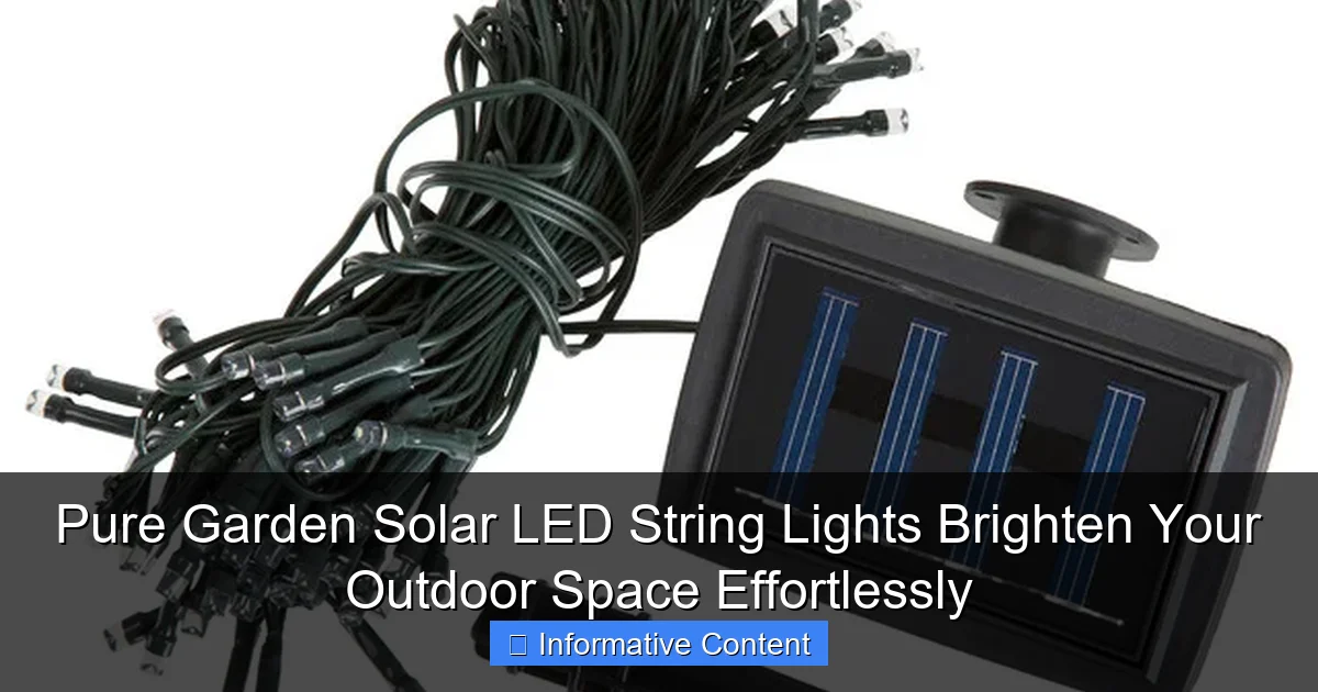 Pure Garden Solar LED String Lights Brighten Your Outdoor Space Effortlessly