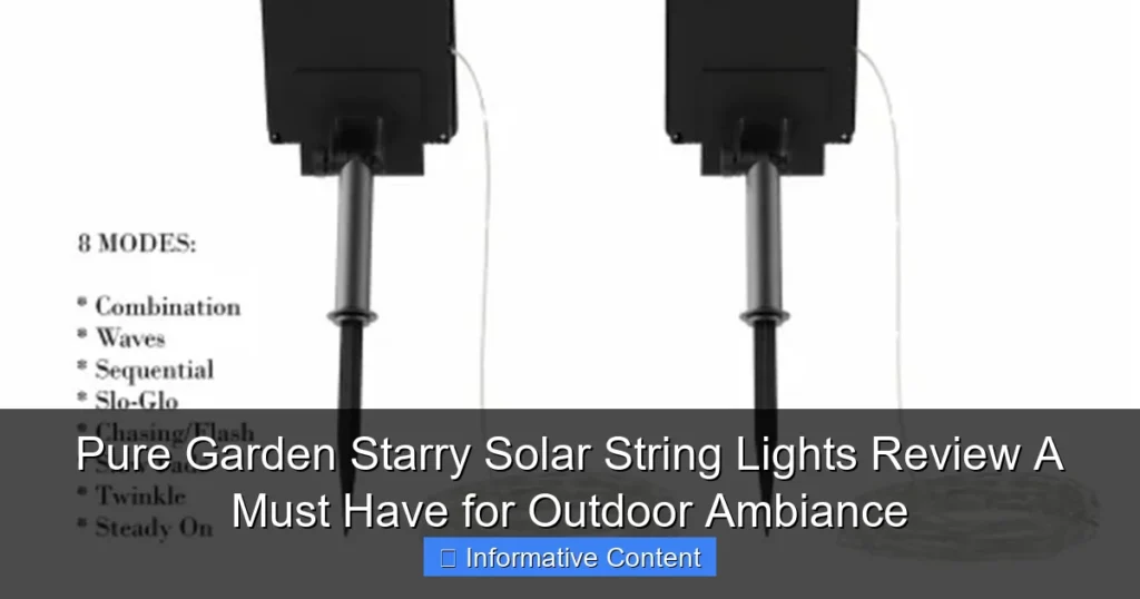 Pure Garden Starry Solar String Lights Review A Must Have for Outdoor Ambiance