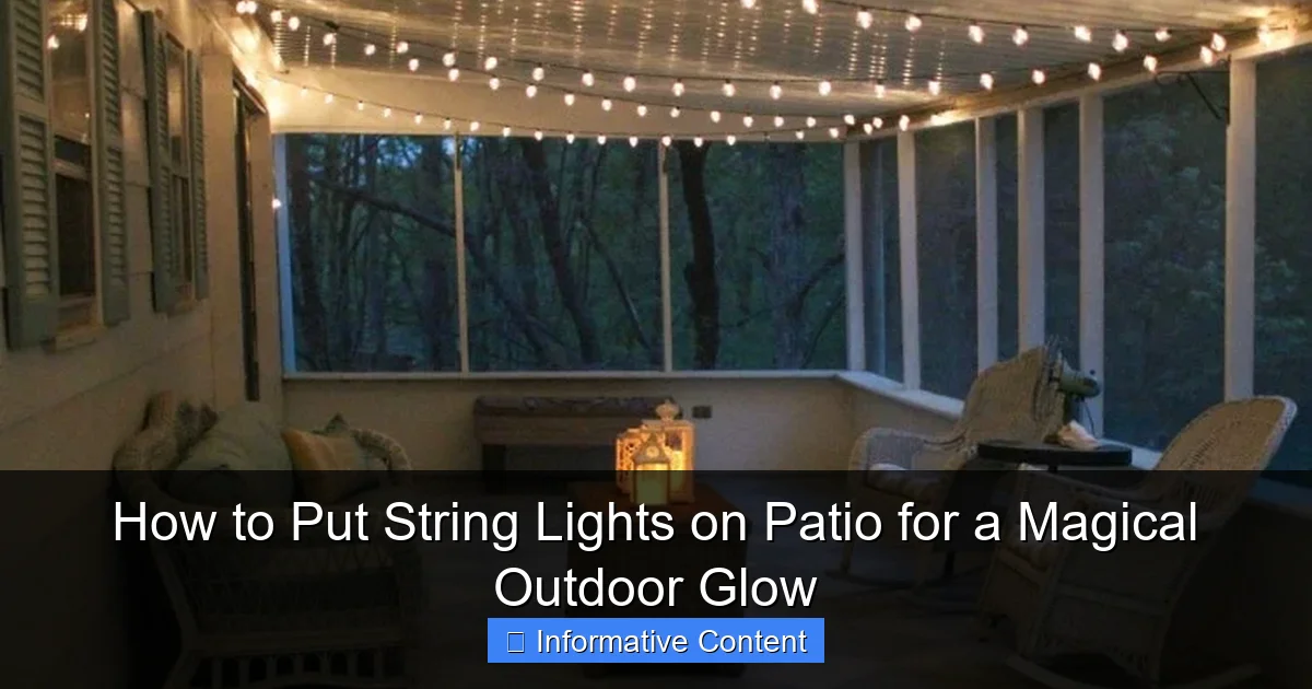 How to Put String Lights on Patio for a Magical Outdoor Glow