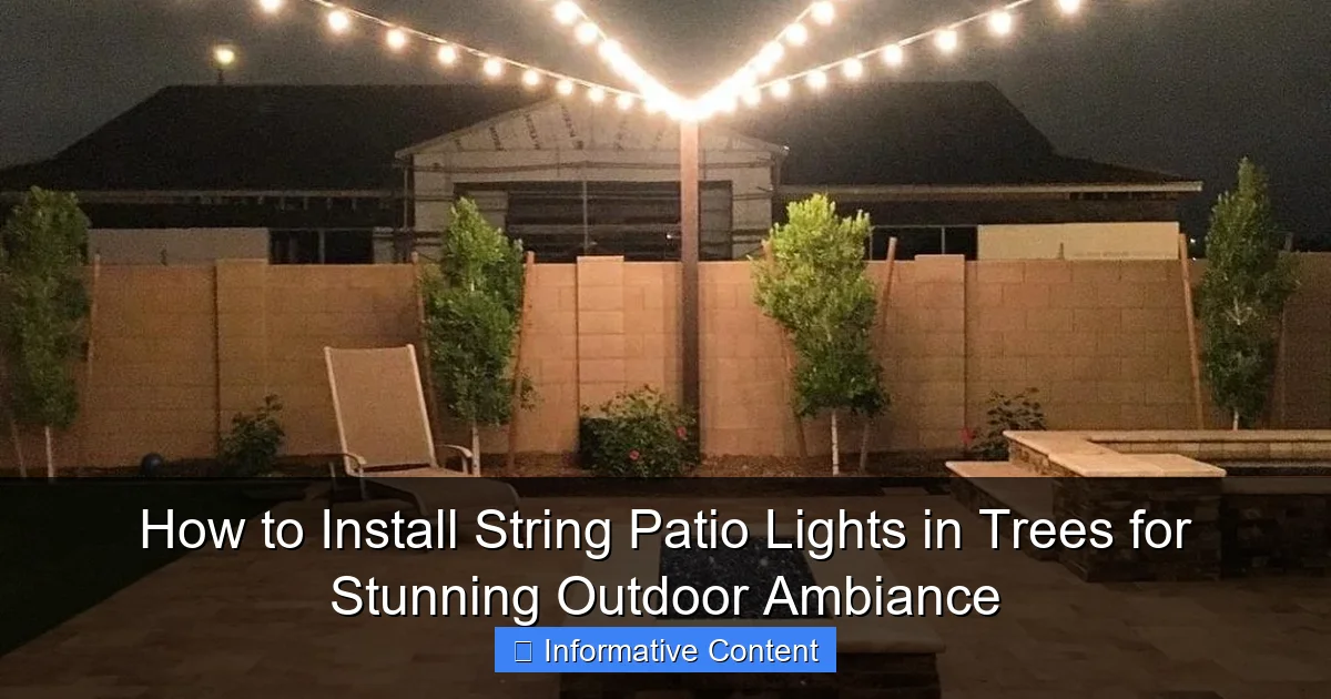 How to Install String Patio Lights in Trees for Stunning Outdoor Ambiance