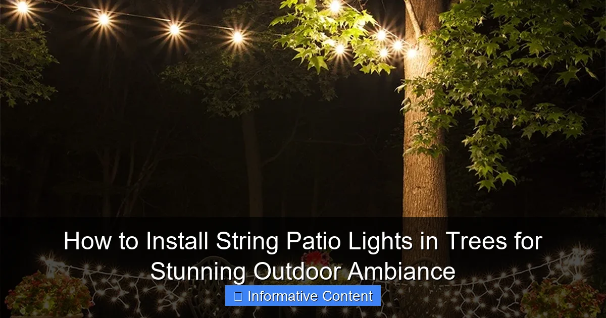 How to Install String Patio Lights in Trees for Stunning Outdoor Ambiance