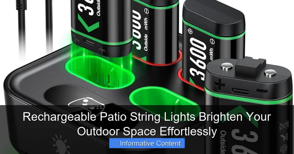 Rechargeable Patio String Lights Brighten Your Outdoor Space Effortlessly