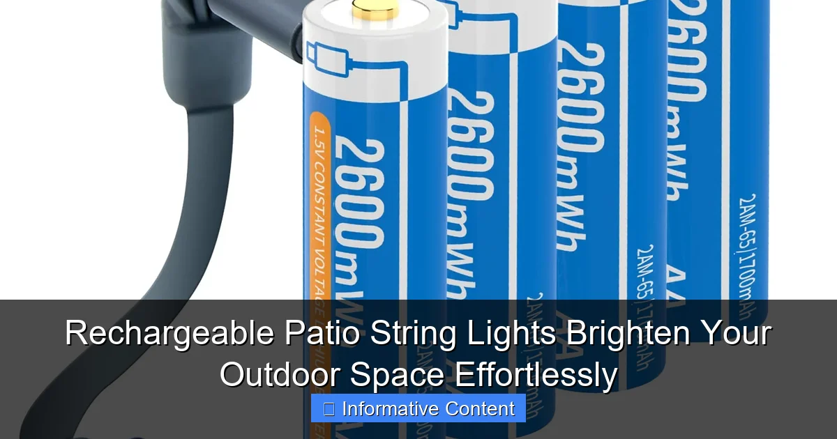 Rechargeable Patio String Lights Brighten Your Outdoor Space Effortlessly