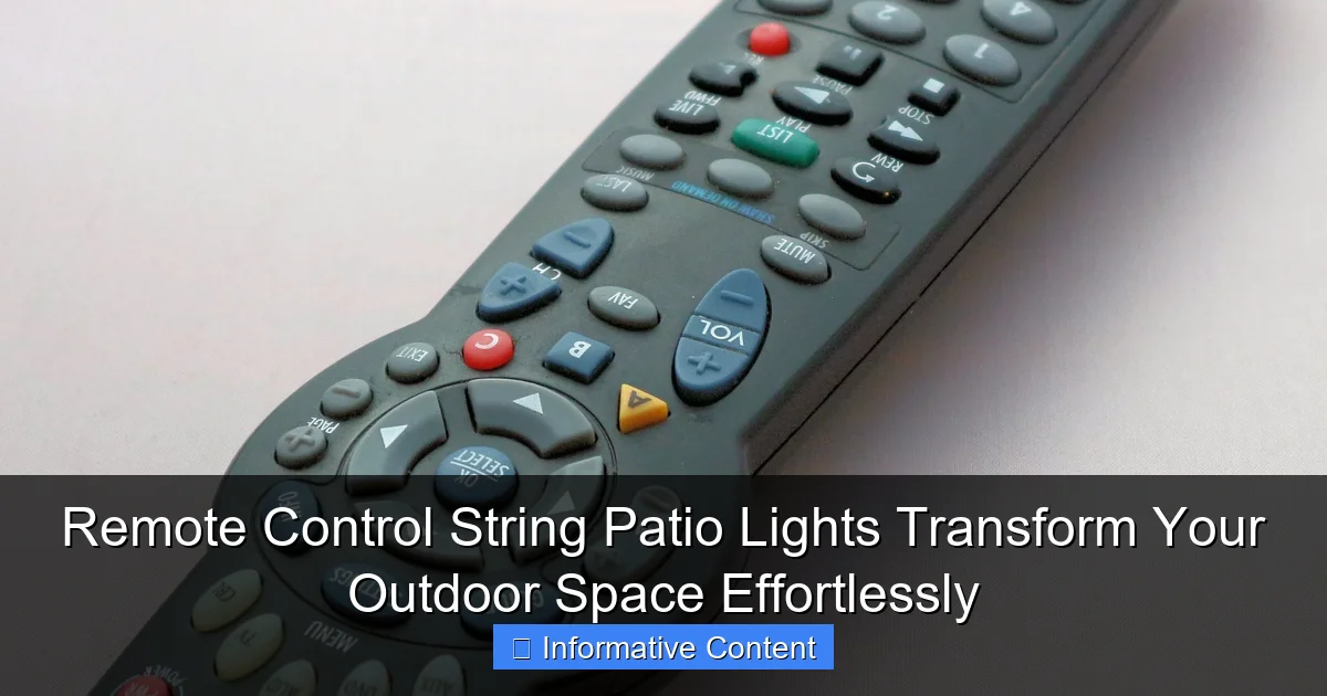 Remote Control String Patio Lights Transform Your Outdoor Space Effortlessly