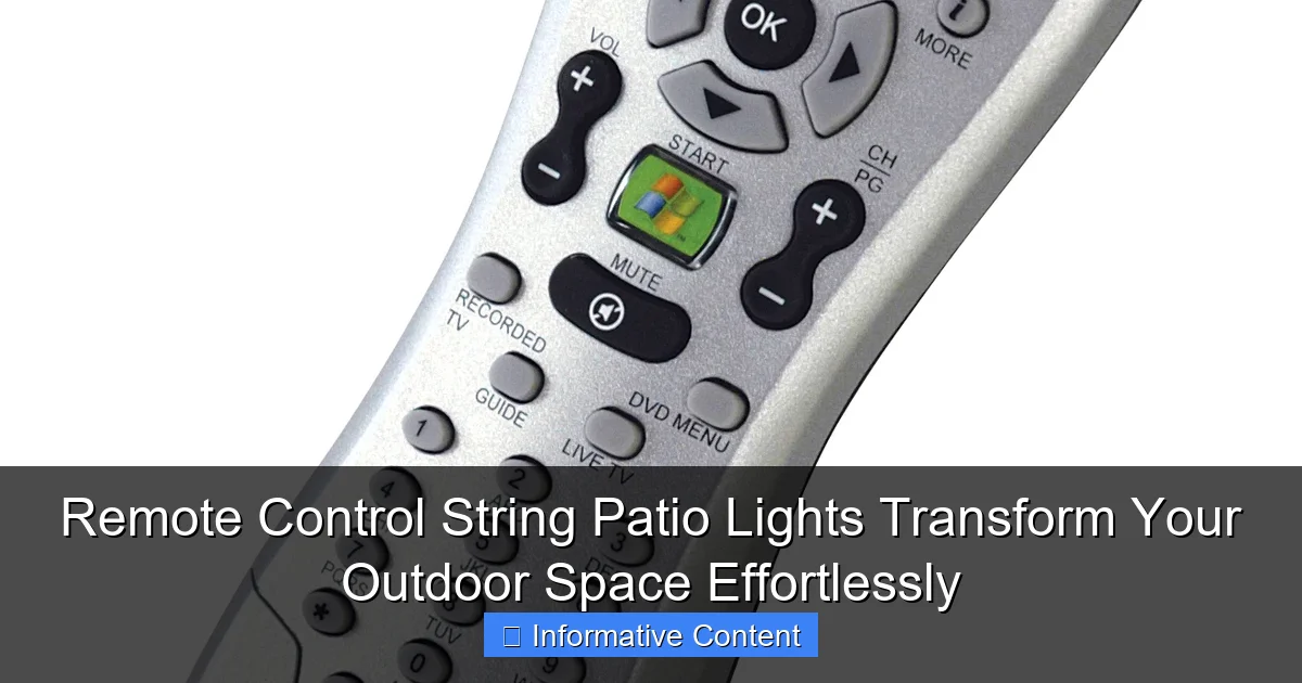Remote Control String Patio Lights Transform Your Outdoor Space Effortlessly