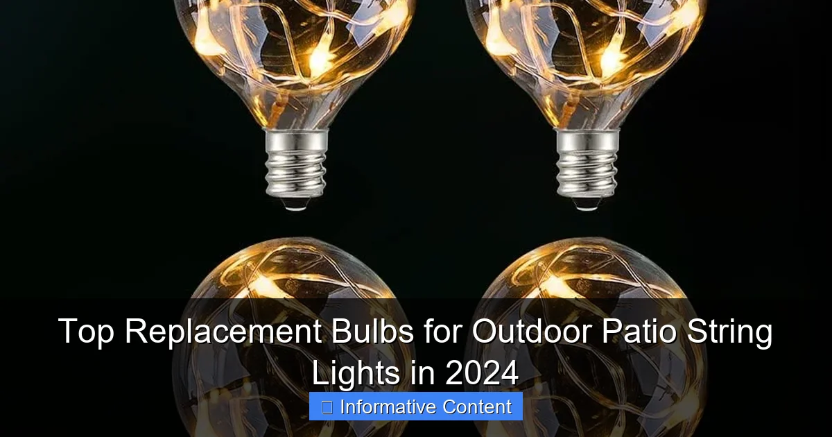 Top Replacement Bulbs for Outdoor Patio String Lights in 2024