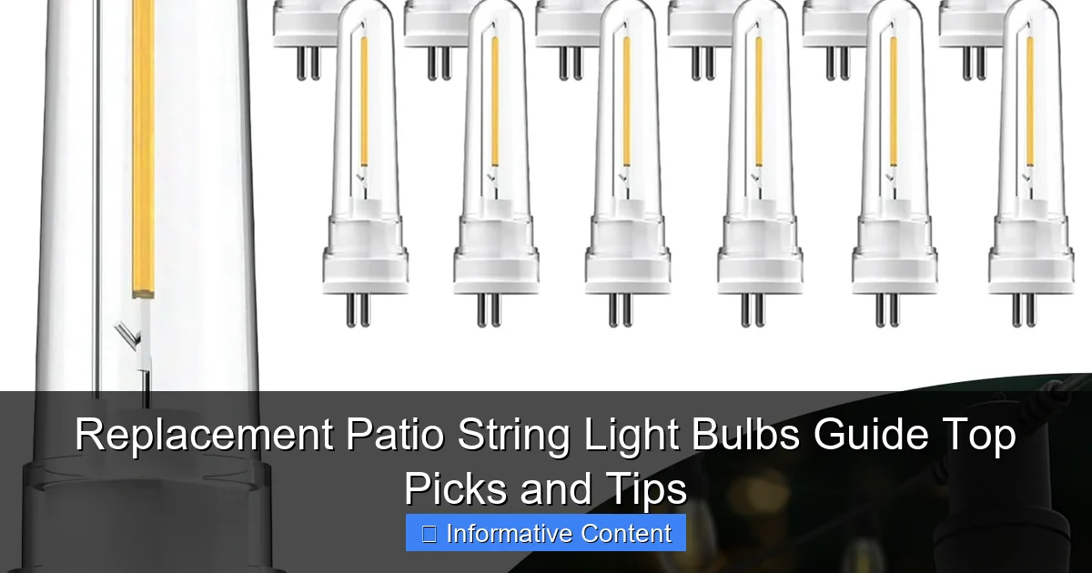 Replacement Patio String Light Bulbs Guide Top Picks and Tips