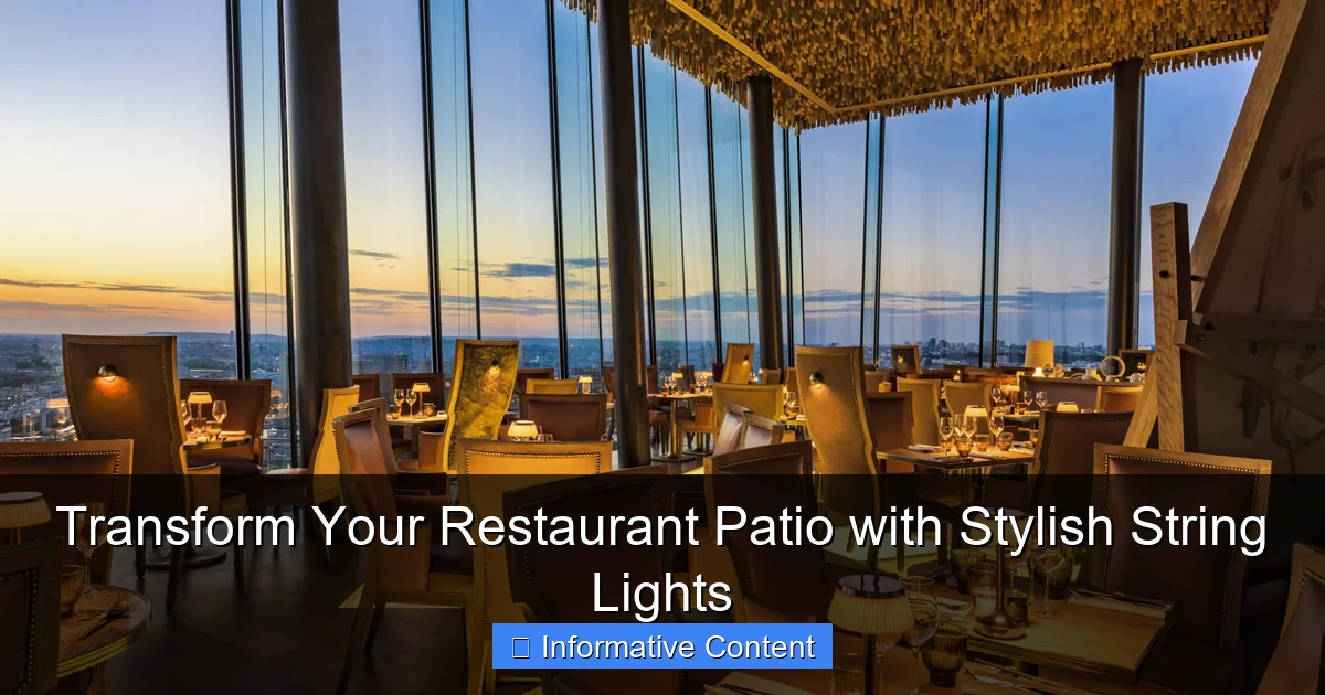 Transform Your Restaurant Patio with Stylish String Lights