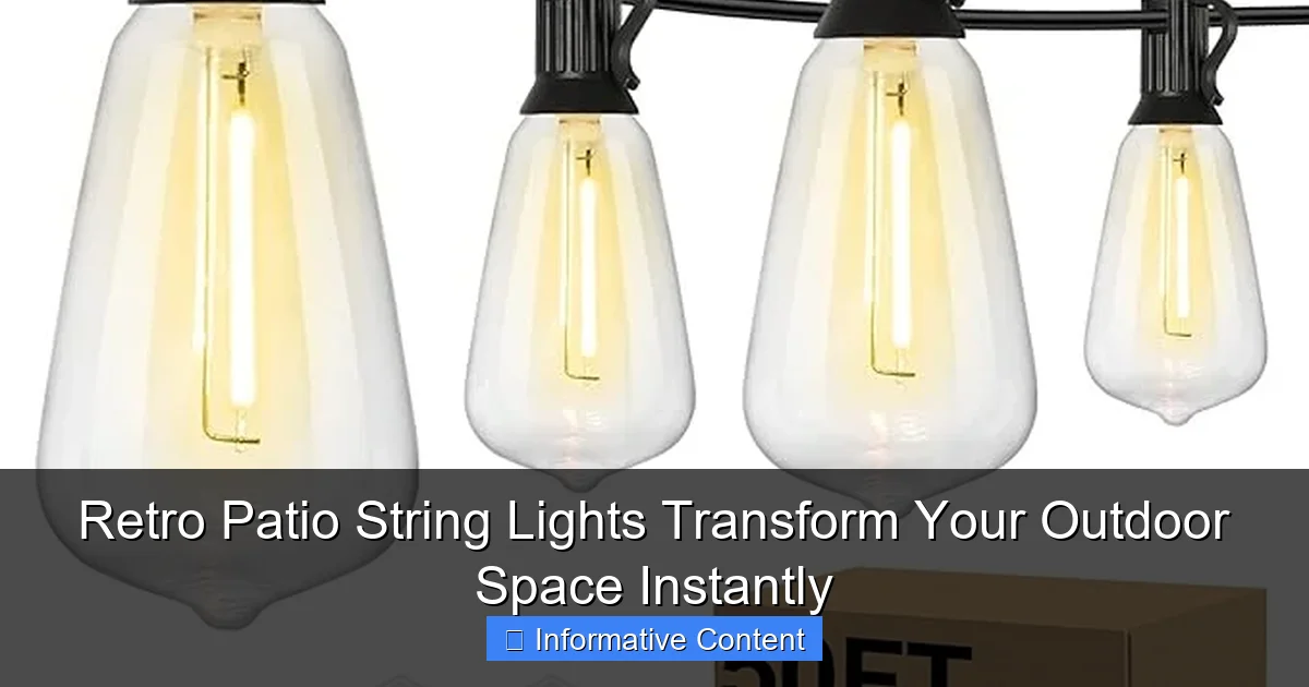 Retro Patio String Lights Transform Your Outdoor Space Instantly