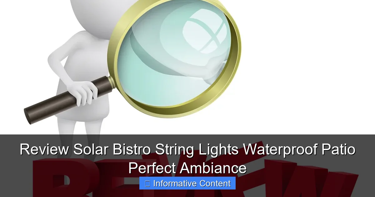 Review Solar Bistro String Lights Waterproof Patio Perfect Ambiance