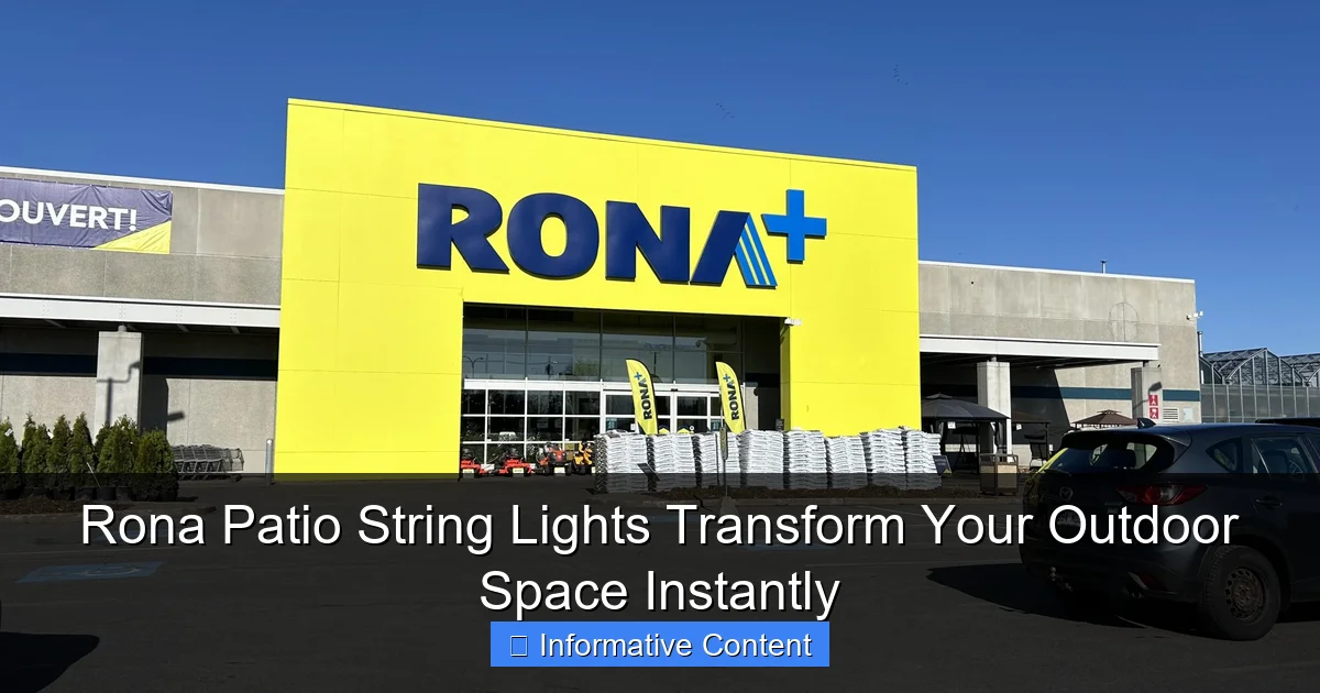 Rona Patio String Lights Transform Your Outdoor Space Instantly
