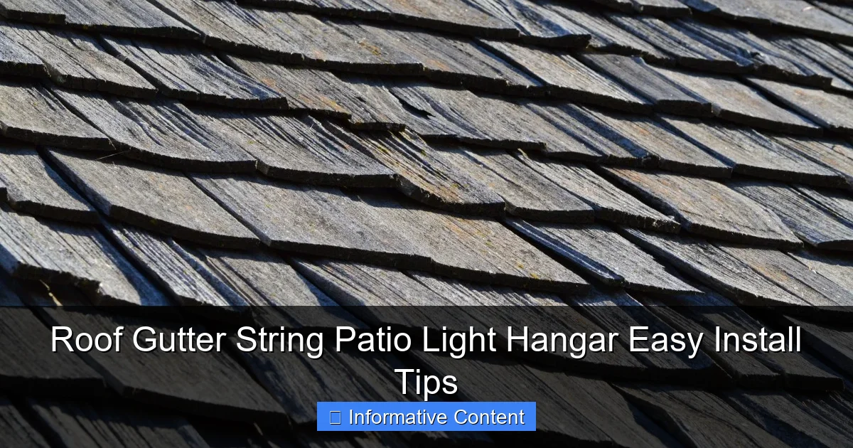 Roof Gutter String Patio Light Hangar Easy Install Tips