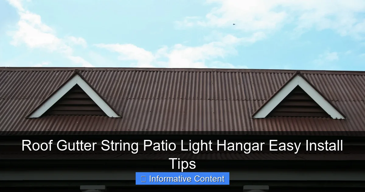 Roof Gutter String Patio Light Hangar Easy Install Tips