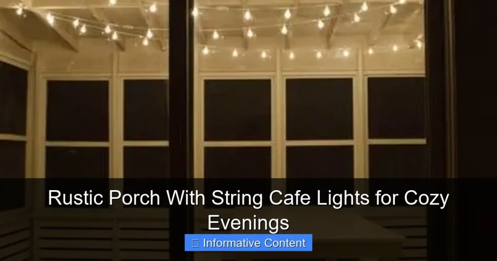 Rustic Porch With String Cafe Lights for Cozy Evenings