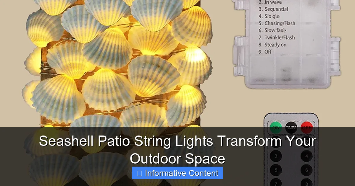 Seashell Patio String Lights Transform Your Outdoor Space