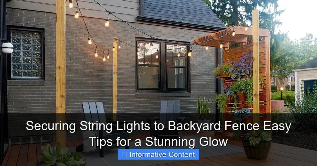 Securing String Lights to Backyard Fence Easy Tips for a Stunning Glow
