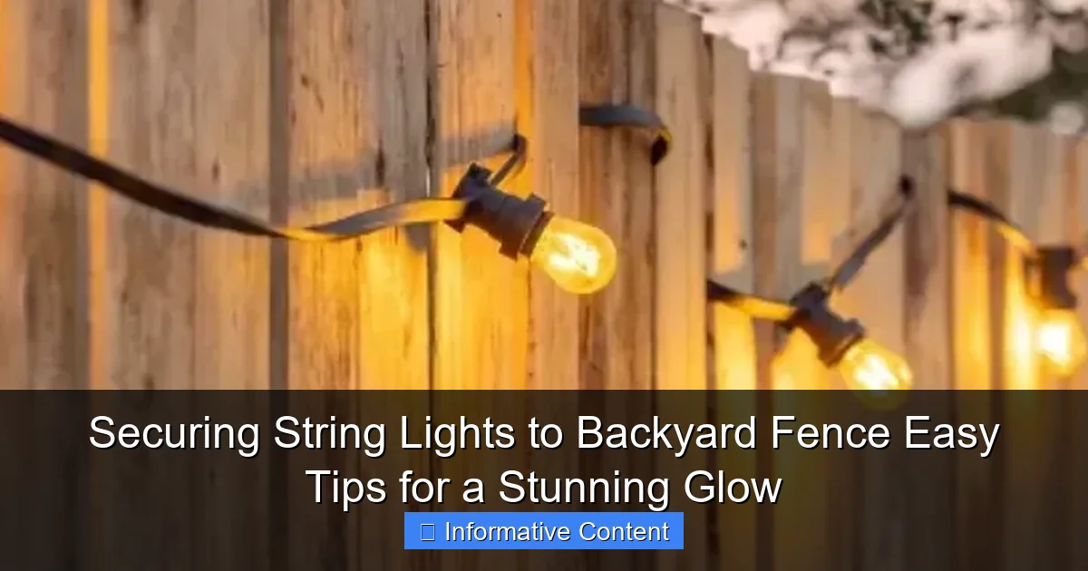Securing String Lights to Backyard Fence Easy Tips for a Stunning Glow