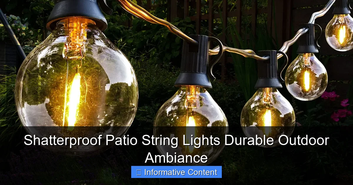 Shatterproof Patio String Lights Durable Outdoor Ambiance