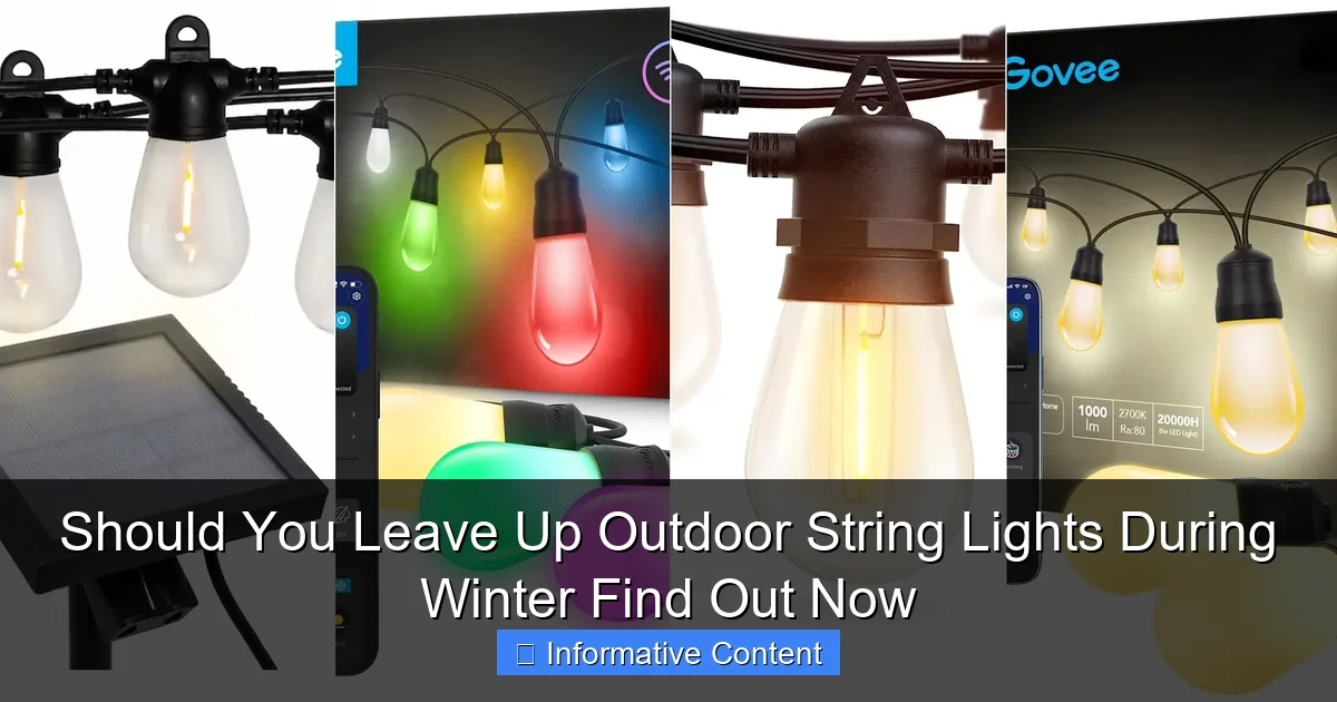 Should You Leave Up Outdoor String Lights During Winter Find Out Now