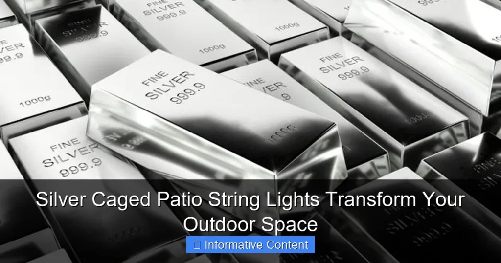 Silver Caged Patio String Lights Transform Your Outdoor Space