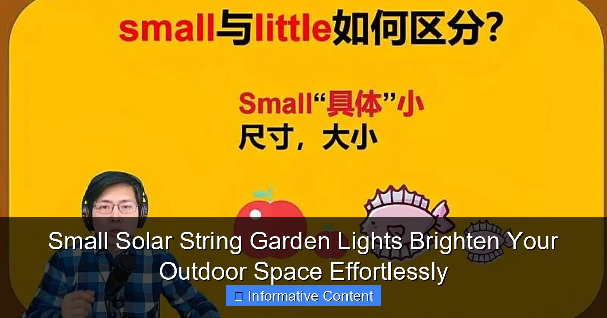 Small Solar String Garden Lights Brighten Your Outdoor Space Effortlessly