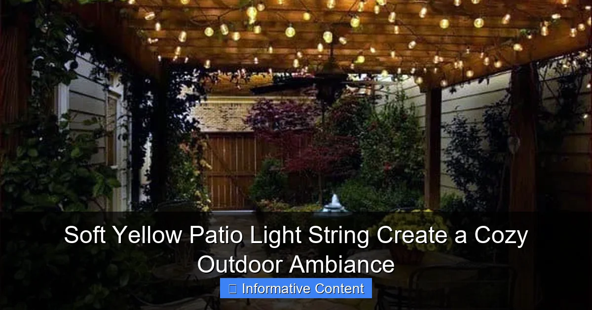 Soft Yellow Patio Light String Create a Cozy Outdoor Ambiance
