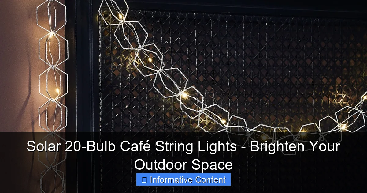 Solar 20-Bulb Café String Lights - Brighten Your Outdoor Space