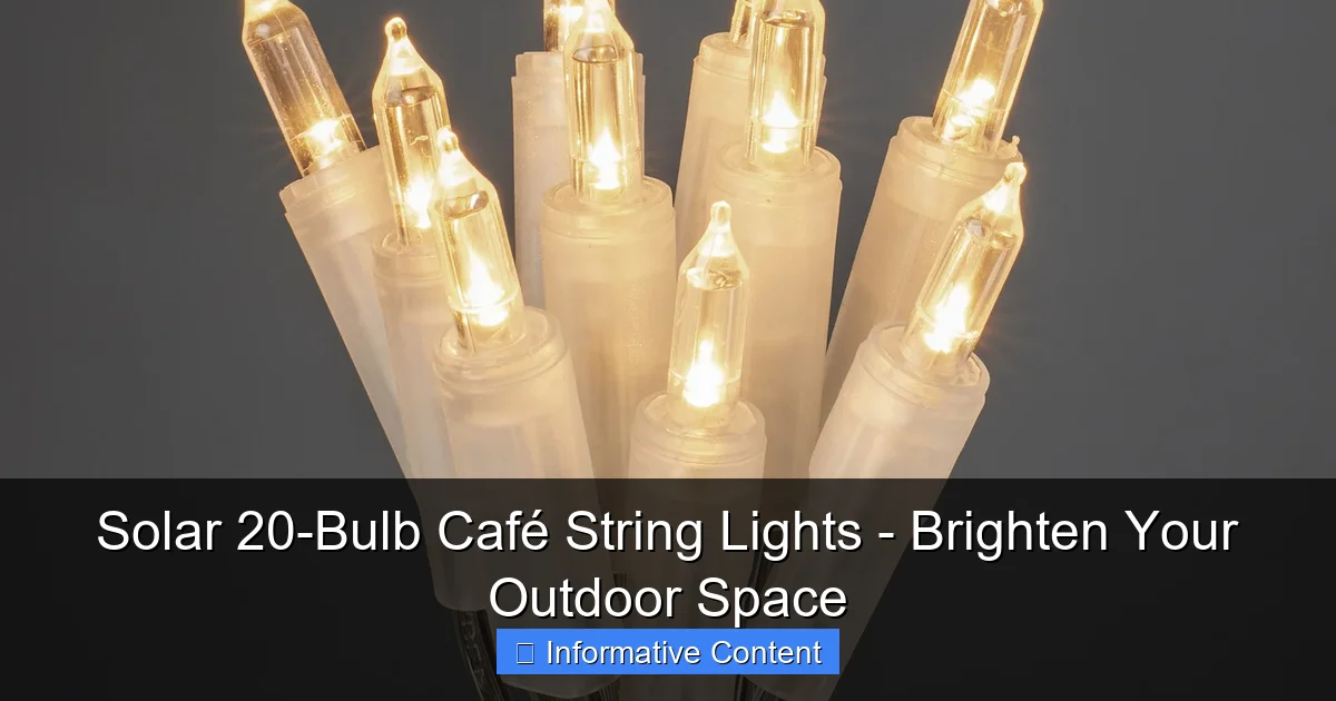 Solar 20-Bulb Café String Lights - Brighten Your Outdoor Space