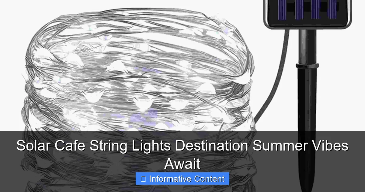 Solar Cafe String Lights Destination Summer Vibes Await