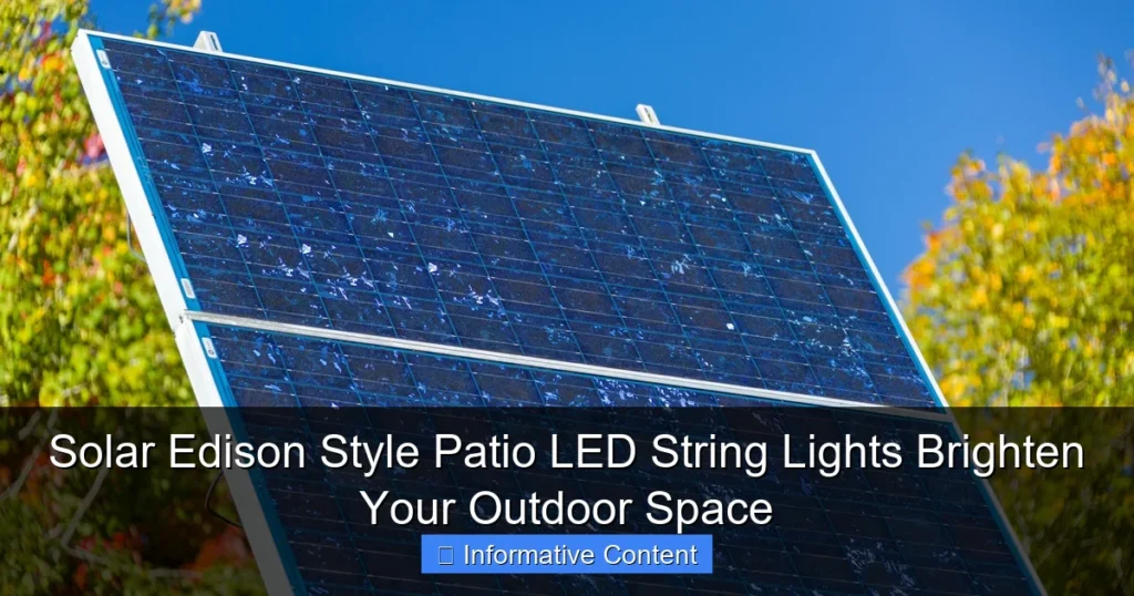 Solar Edison Style Patio LED String Lights Brighten Your Outdoor Space
