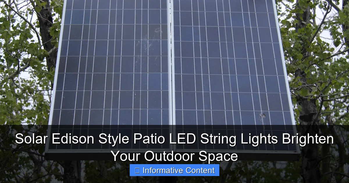 Solar Edison Style Patio LED String Lights Brighten Your Outdoor Space