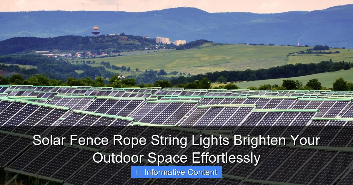 Solar Fence Rope String Lights Brighten Your Outdoor Space Effortlessly