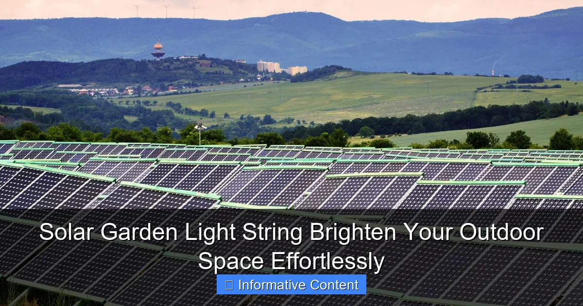 Solar Garden Light String Brighten Your Outdoor Space Effortlessly