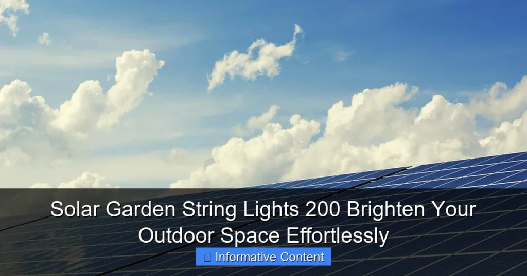 Solar Garden String Lights 200 Brighten Your Outdoor Space Effortlessly
