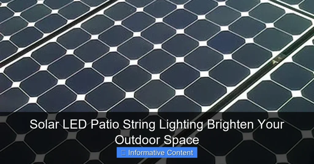 Solar LED Patio String Lighting Brighten Your Outdoor Space